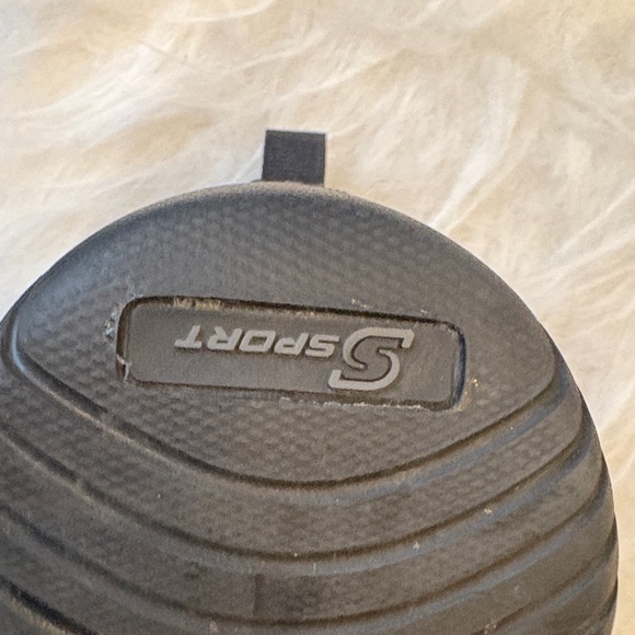 Skechers Black Shiny Knit Slip On Sport Memory Foam Sneaker 9 Very Light Weight - Picture 9 of 13